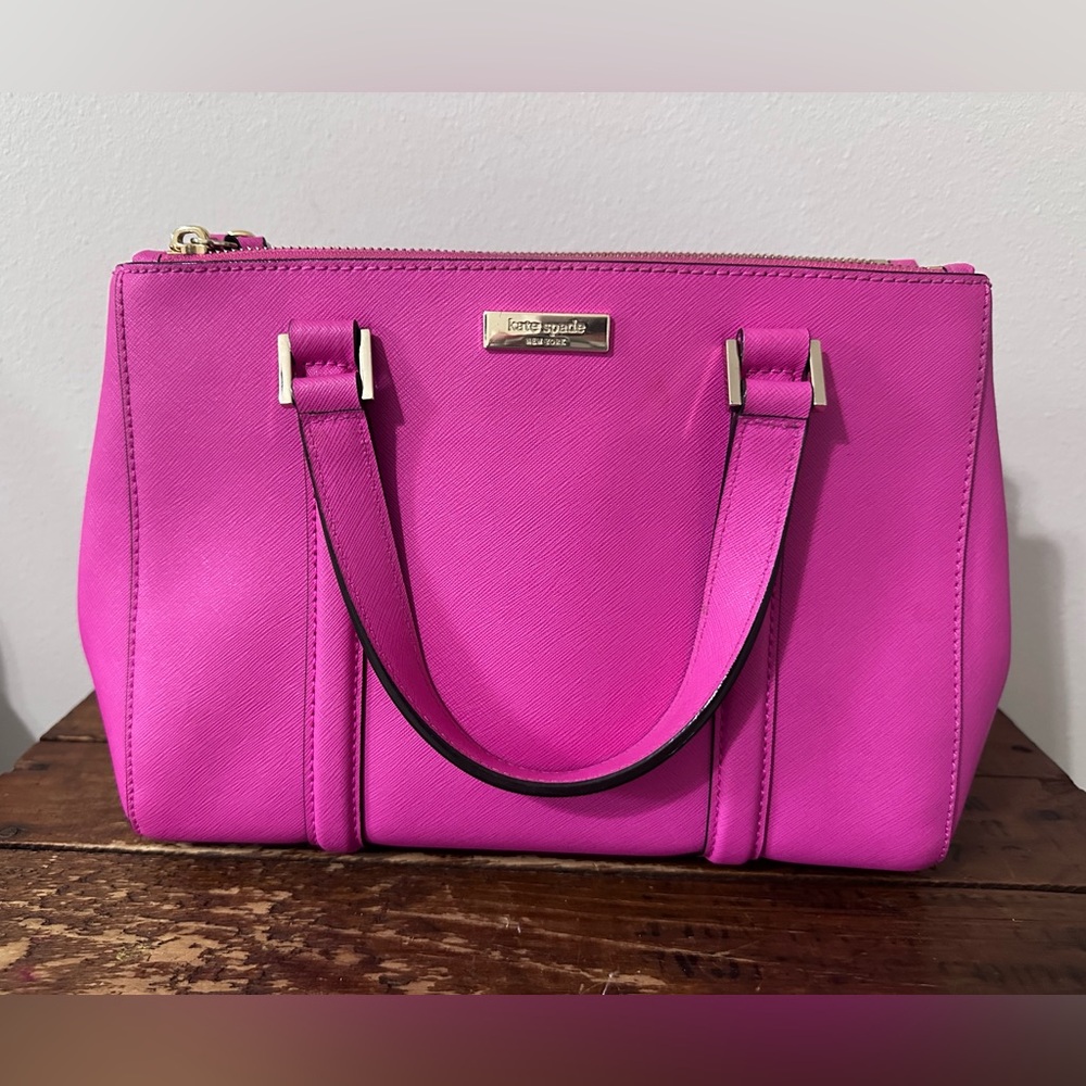 Kate Spade New York Pink Saffiano Leather Satchel